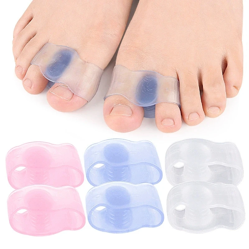 1/2Pairs Transparent Toe Seprateor Hammer Toe Straightener Prevent Toe Overlapping Bunion Thumb Separator Orthotics Foot Care To