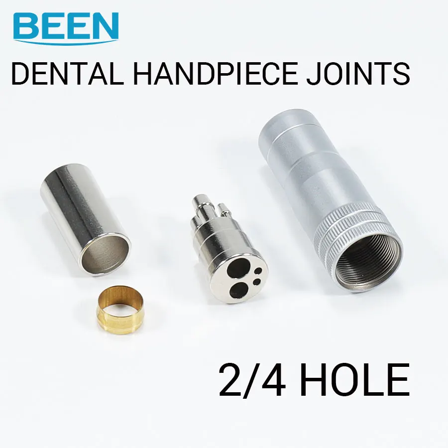 2 Hole 4 Hole Dental Handpiece Hose Connector Stainless Steel Dental Air Water Tube Joint Dental Unit Accessory