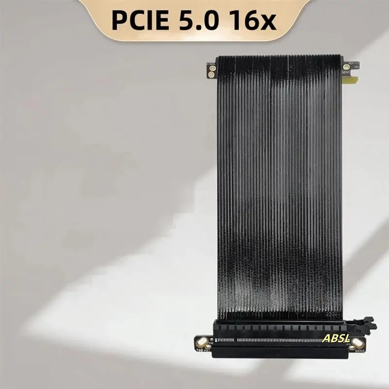 Ultra Pcie 5.0 X16 Riser Cable RTX5080 RTX4090 Silver-Plated Shielded Reverse Vertical Mount For ITX