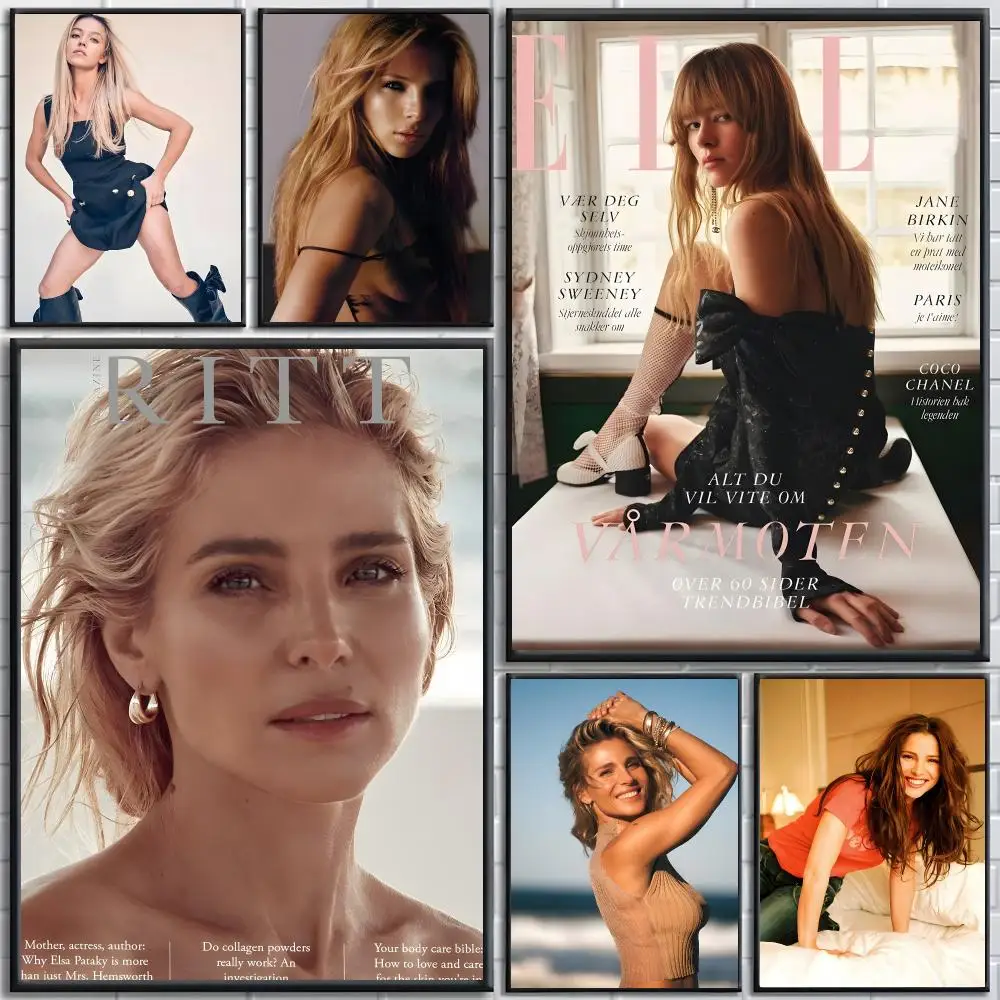 Actor Elsa Pataky Poster posters for bedrooms and living rooms—high-definition cartoon movie-themed wall art.