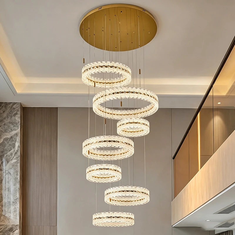 Modern home decoration: Circle-shaped ceiling lamps, staircase ceiling lamps, living room ceiling lamps, indoor lighting