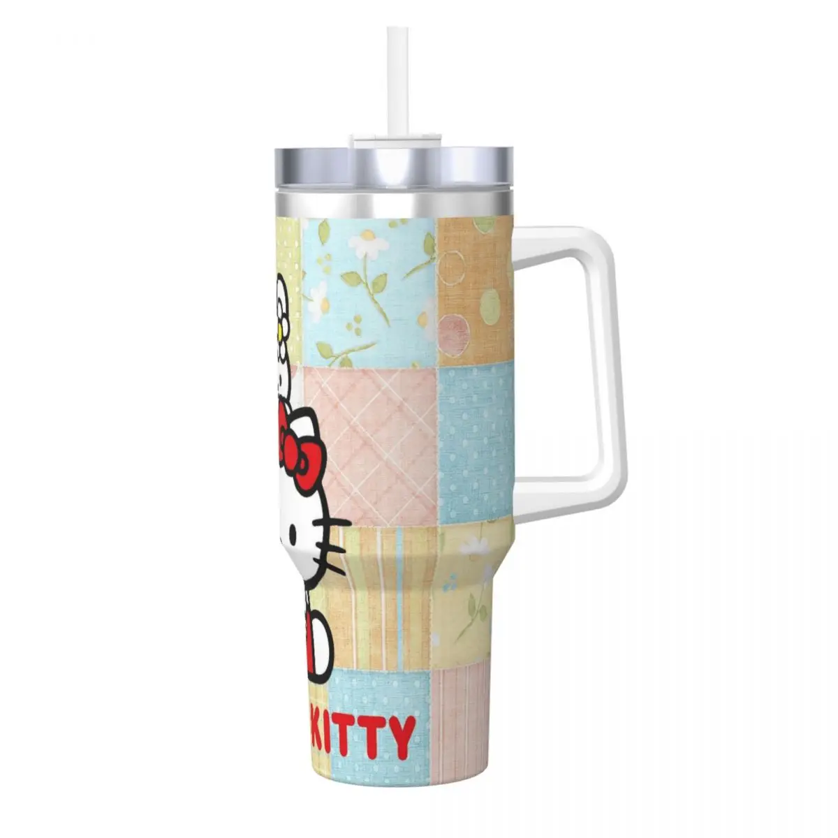 

Stainless Steel Tumbler Hello Kitty Cartoon Coffee Mug Portable Cold and Hot Car Mugs Camping Custom Water Bottle
