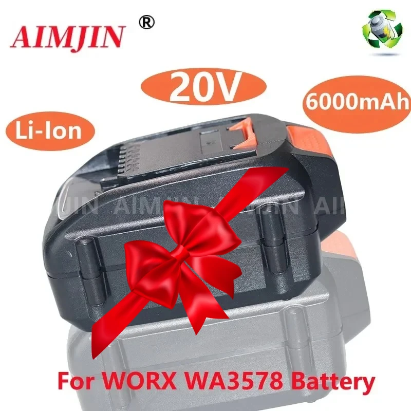 

2025 для WORX абсолютно новый оригинальный WA3578-PowerShare 20 В 6000 мАч литий-ионный аккумулятор большой емкости