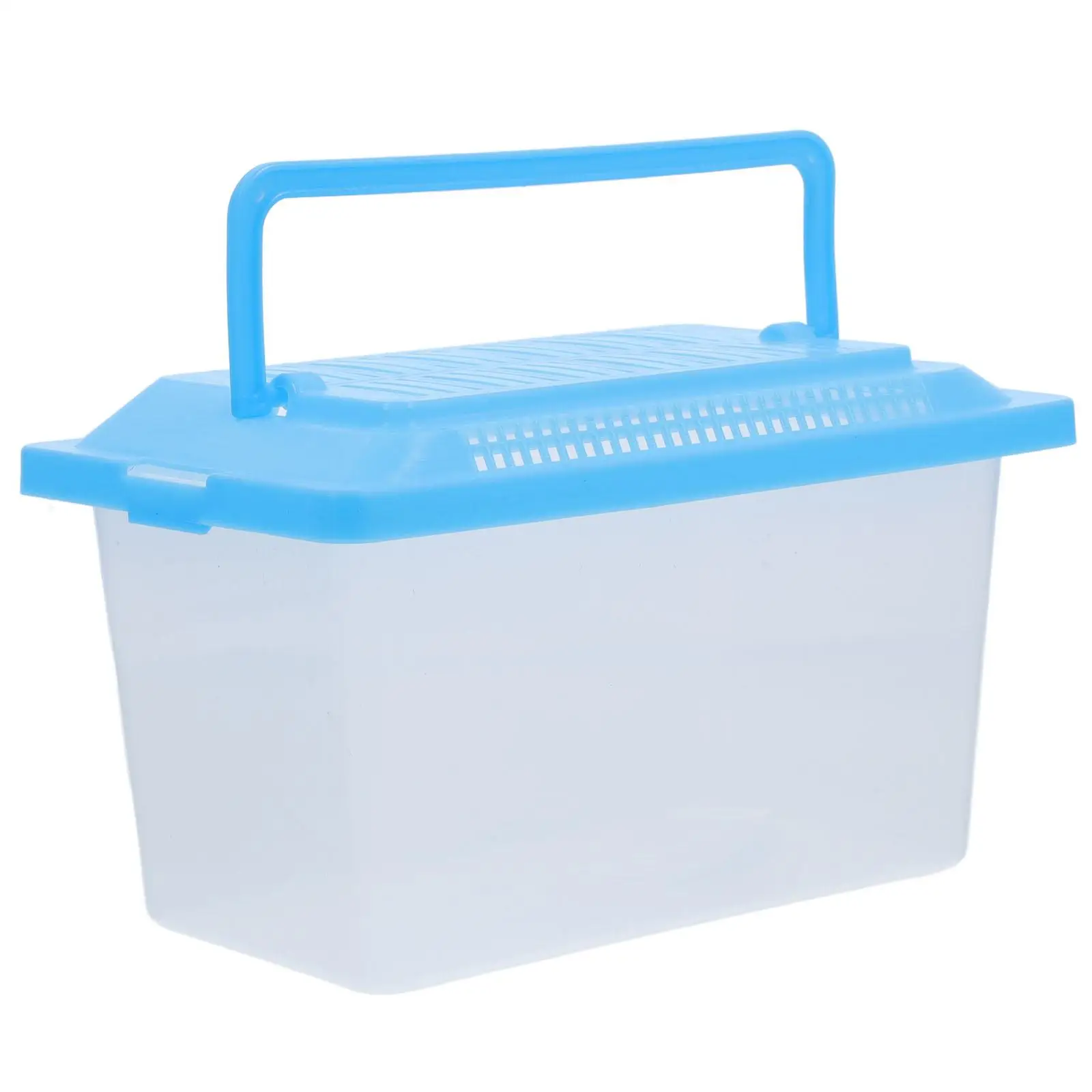 Plastic Aquarium Portable Fish Tank Lightweight Compact Turtle Holder Pet Transport Container Beginner Suitcase Betta Bowl Lid