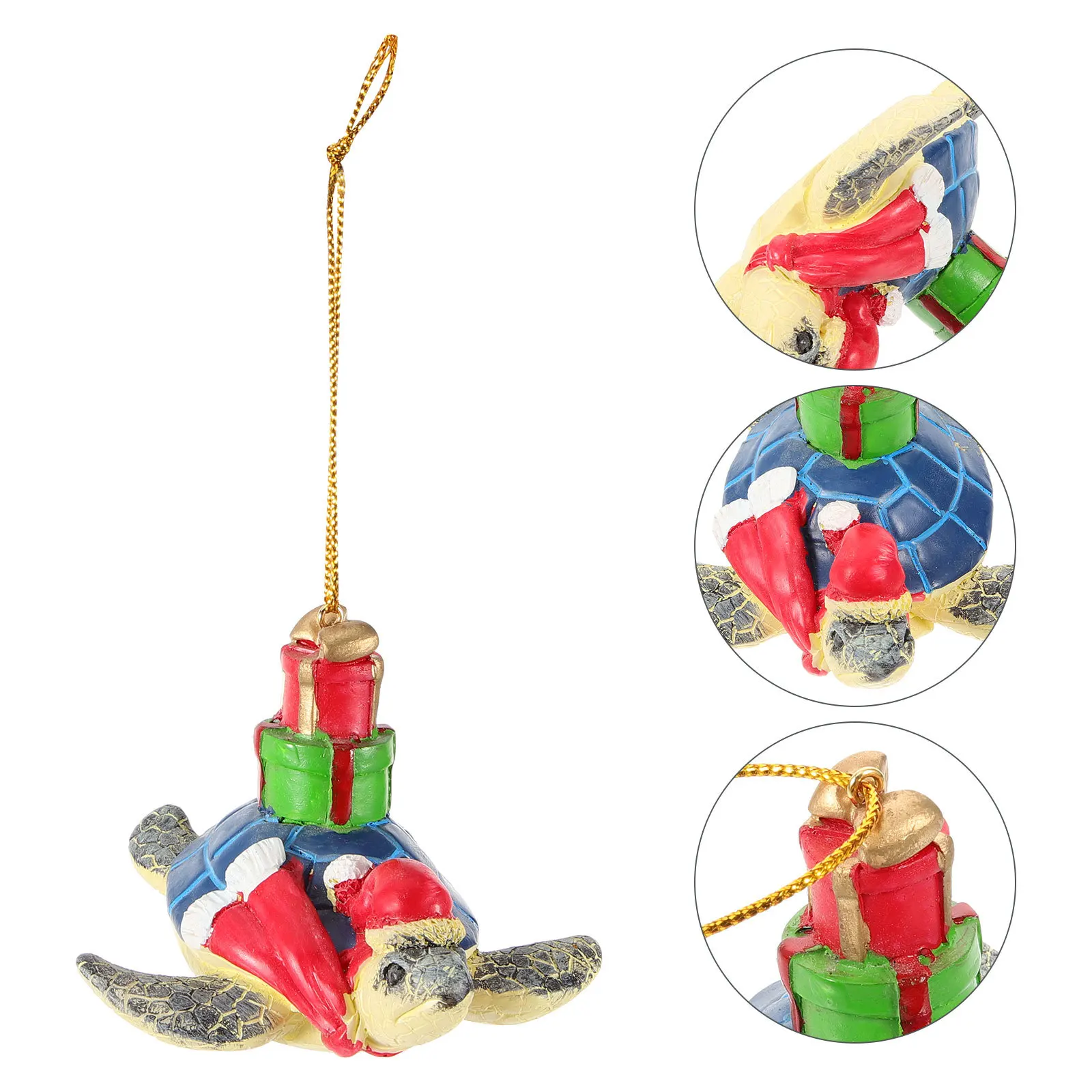 

Christmas Resin Turtle Hanging Ornament Sturdy Xmas Decoration Indoor Tree Home Decor Pendant Christmas Decorations