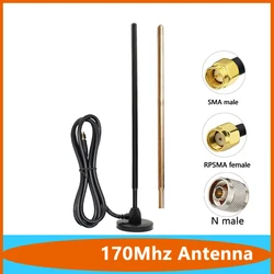 170MHz VHF Copper Rod Strong Magneti Sucker Antenna SMA Omnidirectional Communication System Car Vending Machine Smart TV