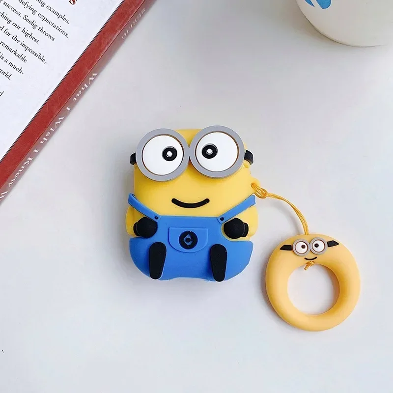 Minions 3d Hoesje Voor Apple Airpods 1 2 3 Pro 2 Case Schattige Cartoon Bluetooth Oortelefoon Hoesje Voor Airpods Pro 2 3 1 Hoes Oplaaddoos