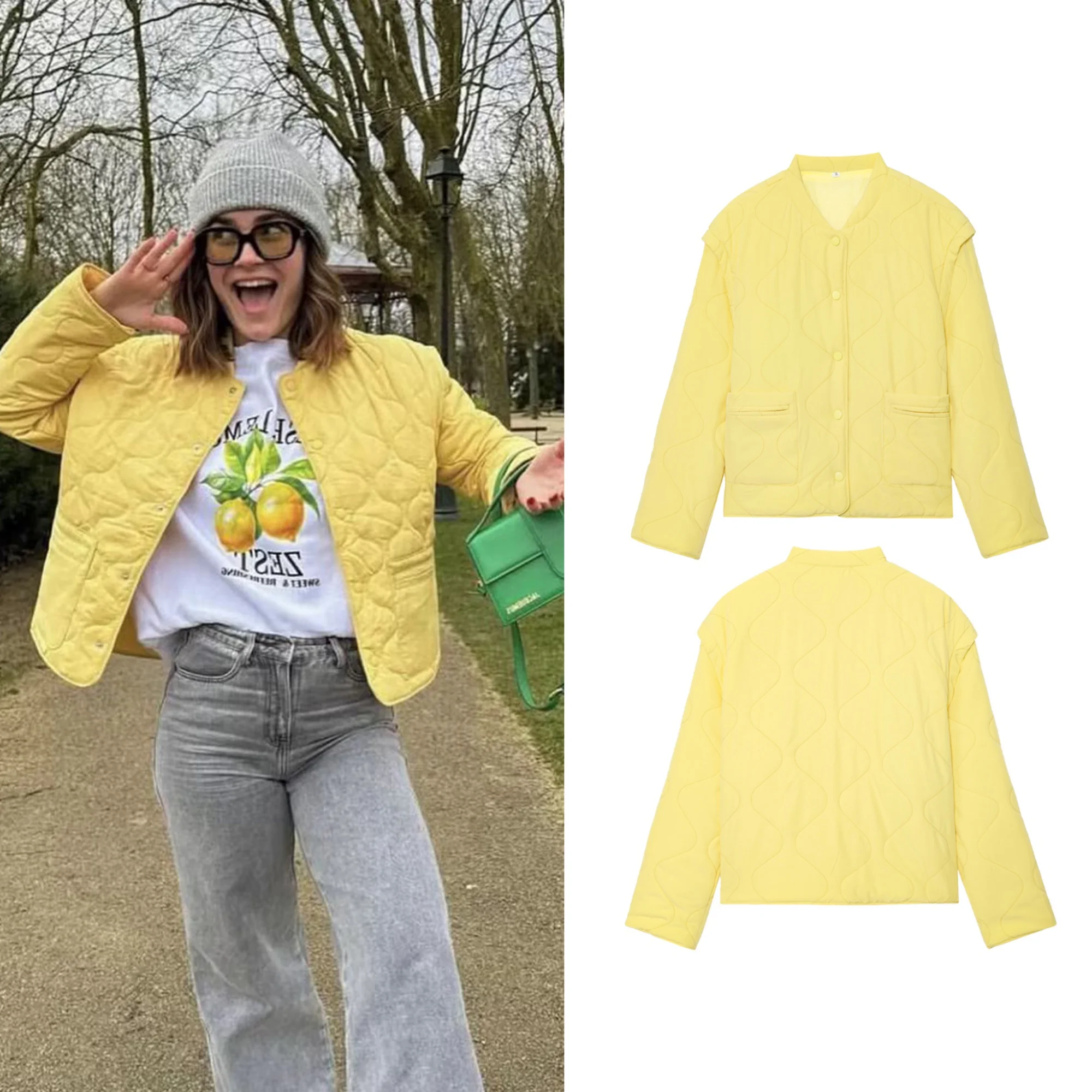 

WomenThin Parkas Women's New Autumn Winter O-Neck Single Breasted Coat Jacket Female Leisure Loose Stitching Short Tops