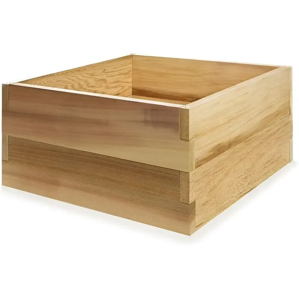 2-Tier Square Raised Garden Box, 2' x 2' Wooden Planter Bed