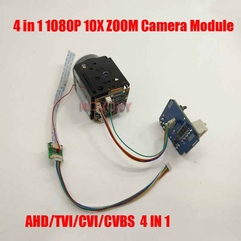 NOVOXY 10X Optical Zoom Camera Module  Sony Imx323 2MP  4 in1  AHD CVI TVI CVBS signal 1 1/3