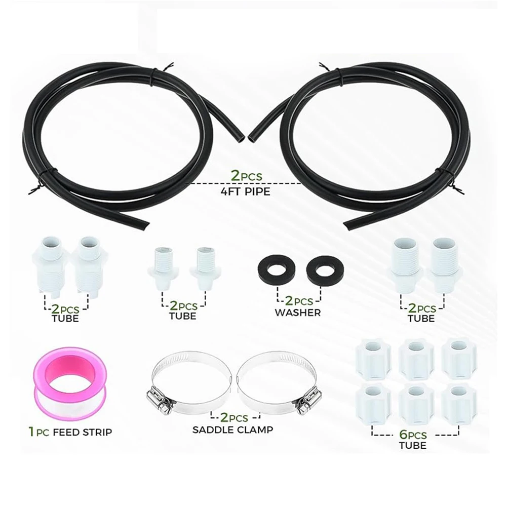 2 Sets Chlorinator Feeder Parts Kit With Saddle Clamps Check Valve And Tubing For CL200 CL220 Pool Equipment Repair Accessories