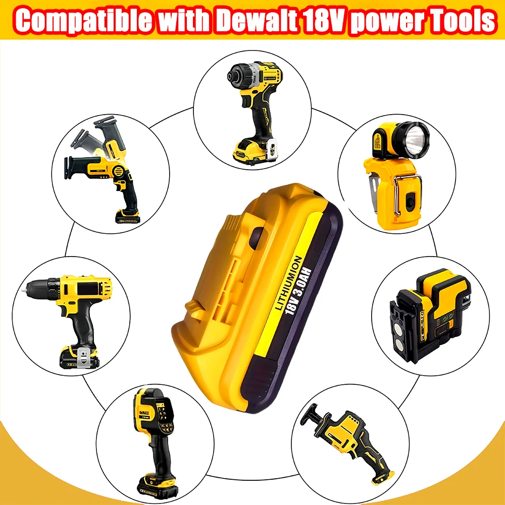 

NEW 2025 Original-18V/20V For Dewalt DCB200 Series Rechargeable Power Tool Accessories Power Tools, Lithium Battery Replacement
