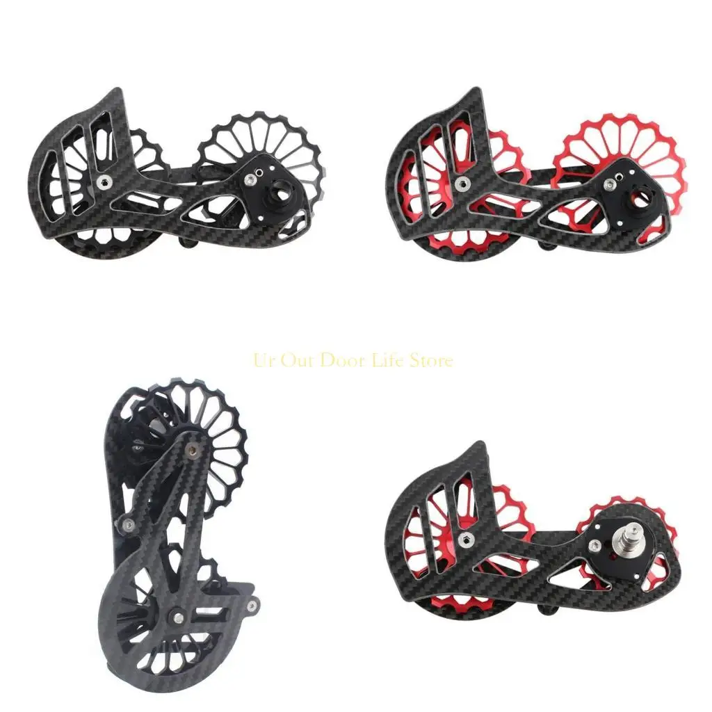 

77UF Carbon Fiber Ceramic Rear Derailleur 17T Pulley Guide Wheel for Shimano-6800/R7000/R8000/R9100/R9000