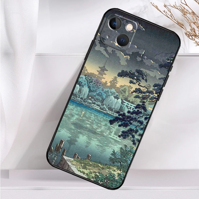 Ukiyo-e Japanese Style Art Case For iPhone 14 16 15 Pro Max 11 12 13 Mini 7 8 Plus X XR XS MAX Soft Shockproof Cover