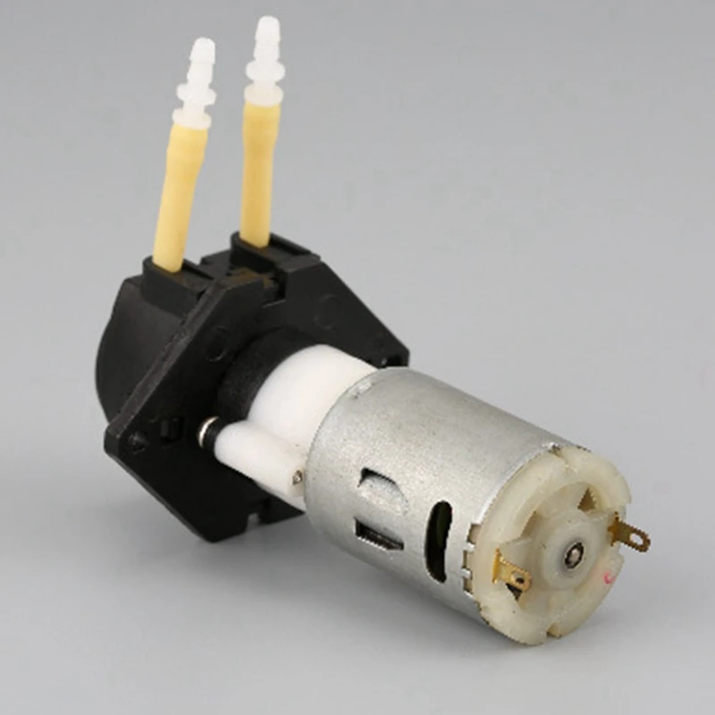 Gear Reduction Peristaltic Pump Slow Flow Mini Silicone Tube Metering Pump Drip Water Self-Priming Pump DC Pumping