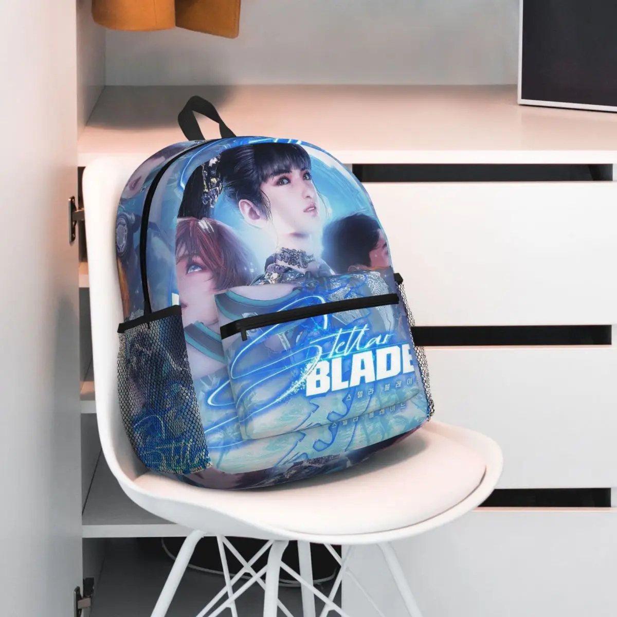 Stellar Blade Games Raven Eve Mochila para estudiantes Mochila escolar Mochila de viaje para senderismo para hombres y mujeres Mochila de moda Bolsos de hombro