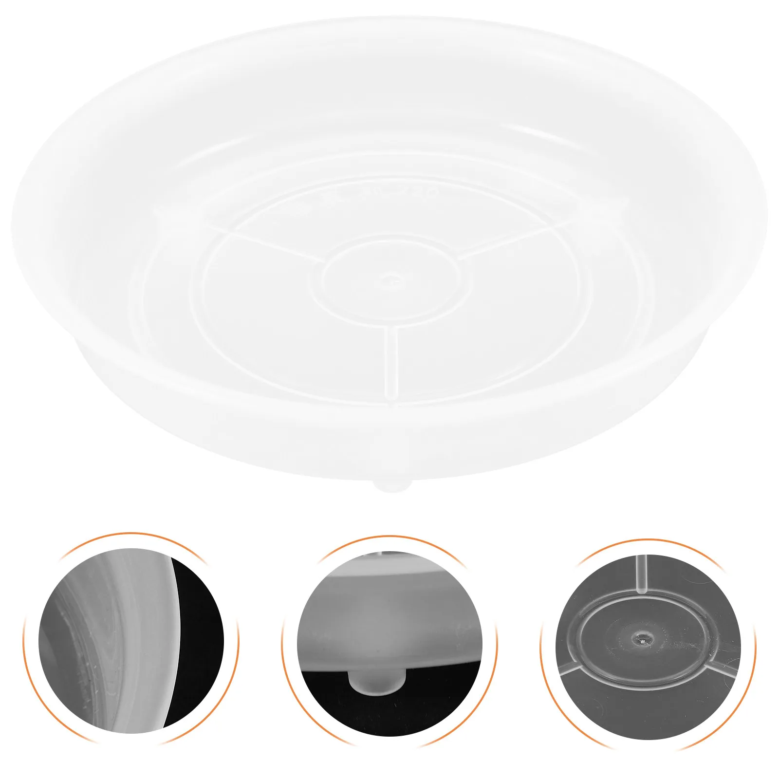 

4Pcs Thick Plant Pot Tray Round Resin Saucer Heavy Duty Plant Saucer Tray for Drip Water Protection Indoor Outdoor