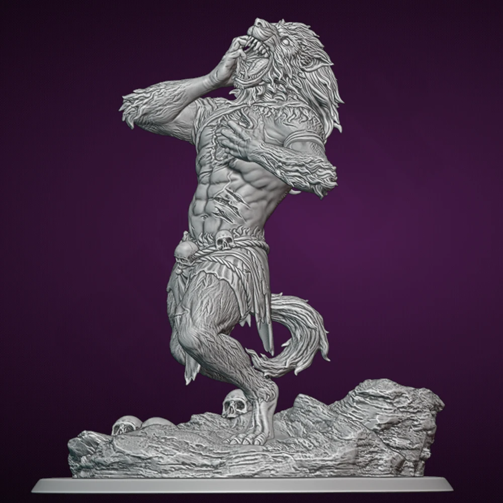 

1/24 Werewolf lycanthropy Resin Model Figure Toy Craft Unassembled Miniature Reduction Statue Unpainted Kits
