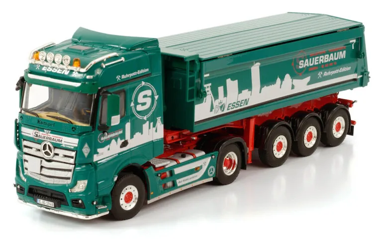 Collectible Alloy Model Gift WSI 1:50 Scale  MB MP5 4X2,SAUERBAUM, Delivery Container Transport Truck Diecast Toy Model 01-3380