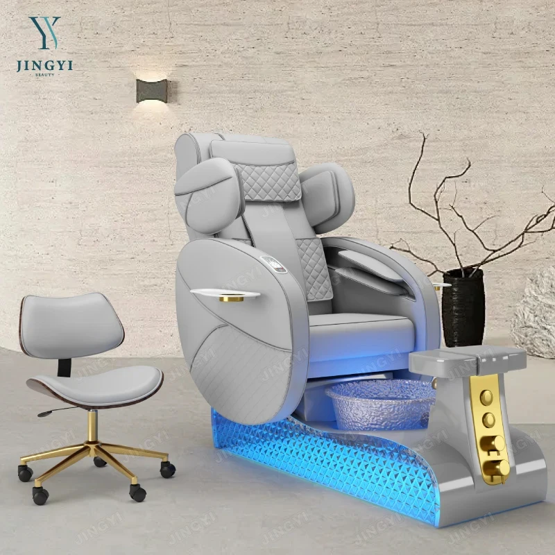 Personalized Rotated Spa Pedicure Bowl Chair No Plumbing Manicure Foot Massage Nail Salon Chairs Wooden