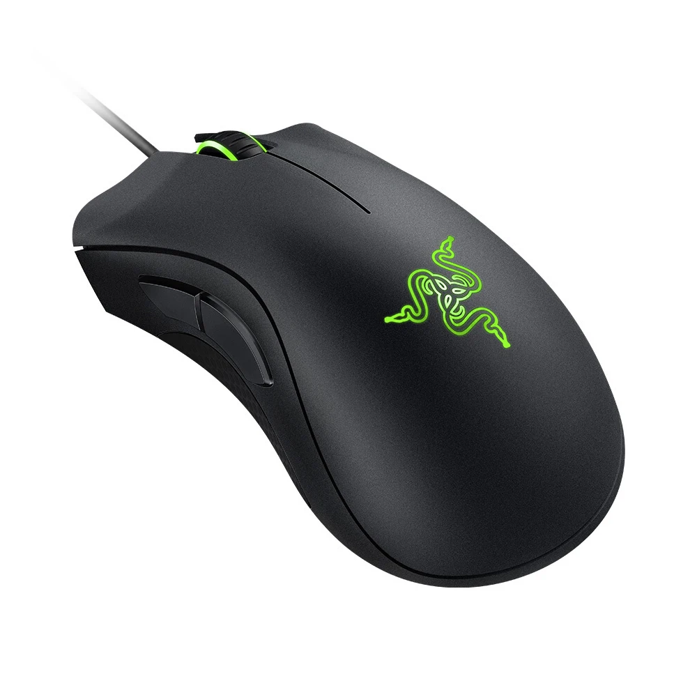 Проводная игровая мышь Razer DeathAdder Essential 6400DPI, эргономичная профессиональная оптическая сенсорная мышь Razer для компьютера и ноутбука