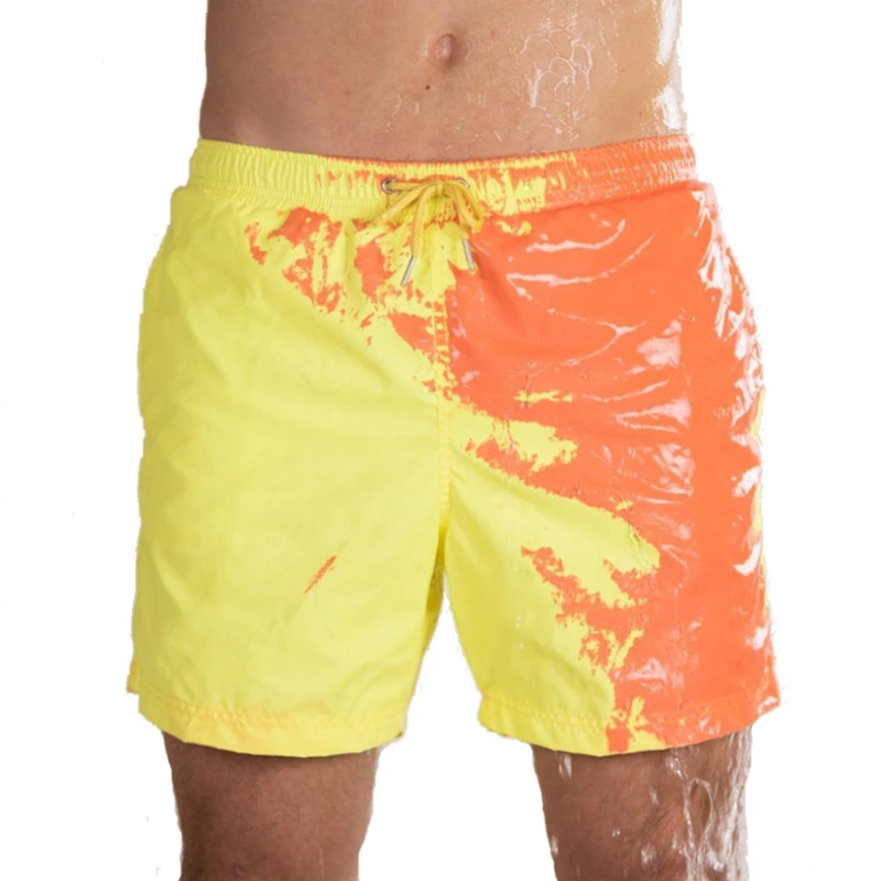 Color Beach Shorts Summer Men Swimming Trunks Swimwear Swimsuit Quick Dry Bathing Short Beach Pant Cool Ice Board Shorts Homme