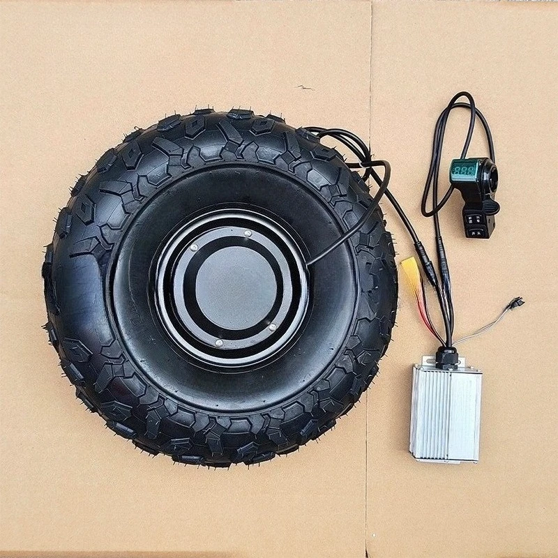 14.5-Inch Tire 350W Brushless Hub Motor Waterproof Plug Controller Kit for Electric Fishing Cart