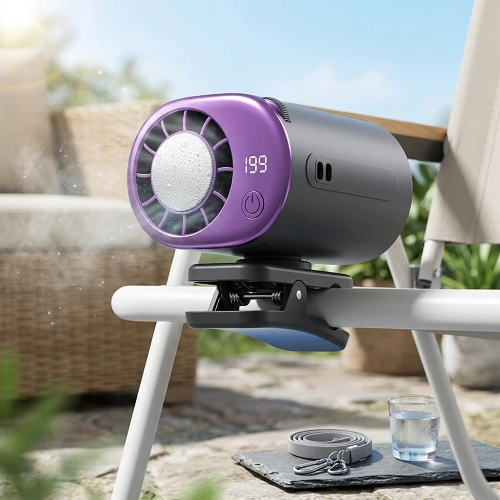 

Summer Portable Electric Fan Outdoor Suspended Small Fan For Camping Hiking Fishing Rv Travel Practical Cooling Accessories