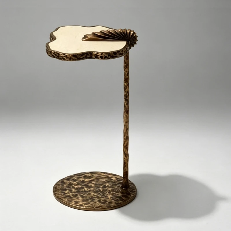 Special-shaped side table, movable corner table, living room light luxury coffee table