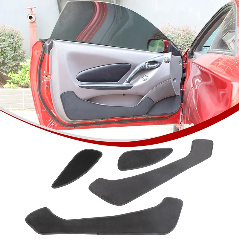 

For Toyota Celica 1999-2005 Velvet Black Car Inner Door Panel Anti Kick Trim Sticker Interior Car Accessories