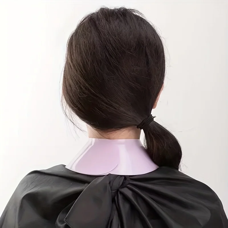 Capa de Cabeleireiro Ajustável em Silicone para Coloração e Tratamentos Químicos, Protetor de Pescoço Profissional Reutilizável para Salão