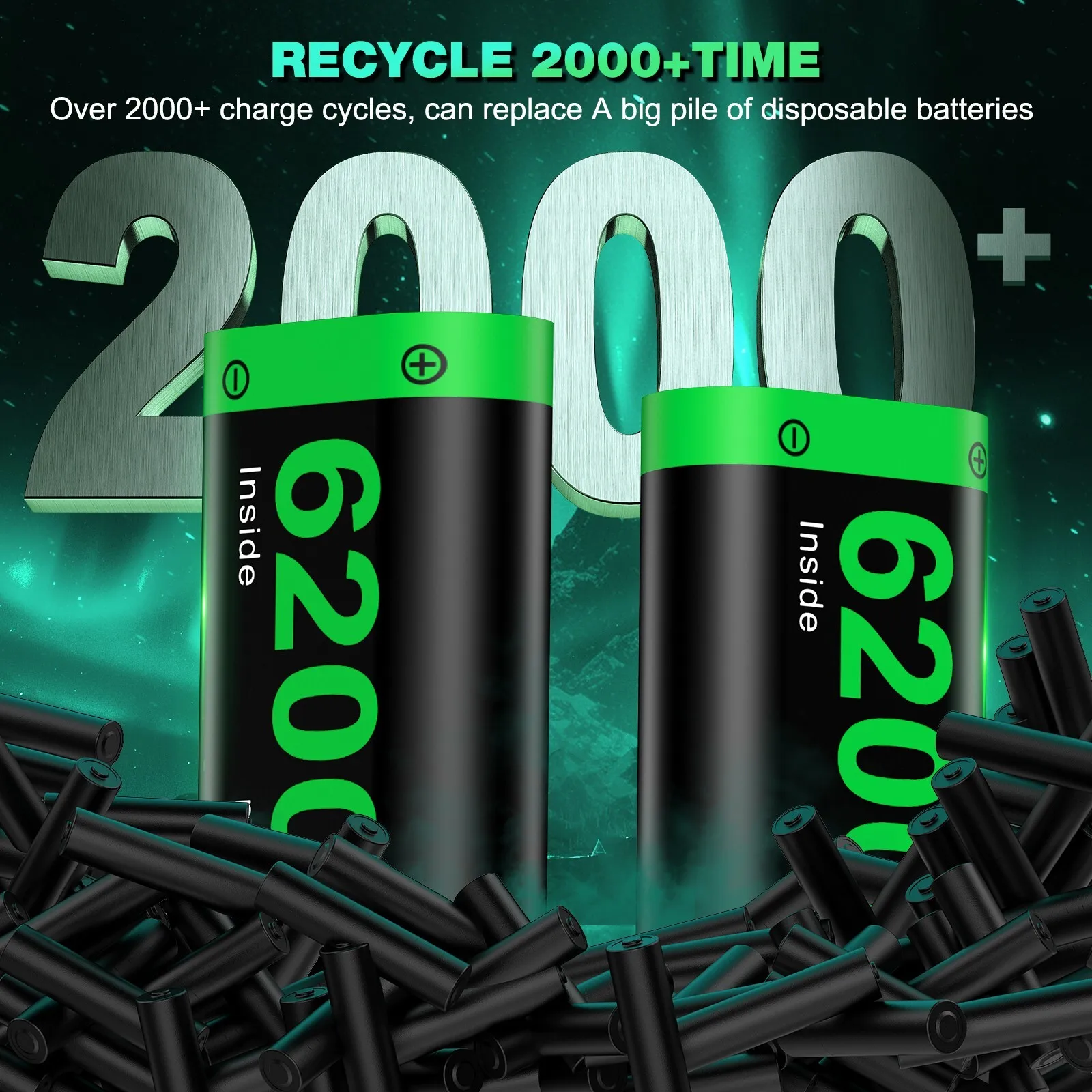 حزمة بطارية وحدة تحكم Xbox One القابلة لإعادة الشحن من BEBONCOOL، حزمة بطارية 2 × 6200 ميجاوات في الساعة لأجهزة Xbox One/Xbox Series X | س