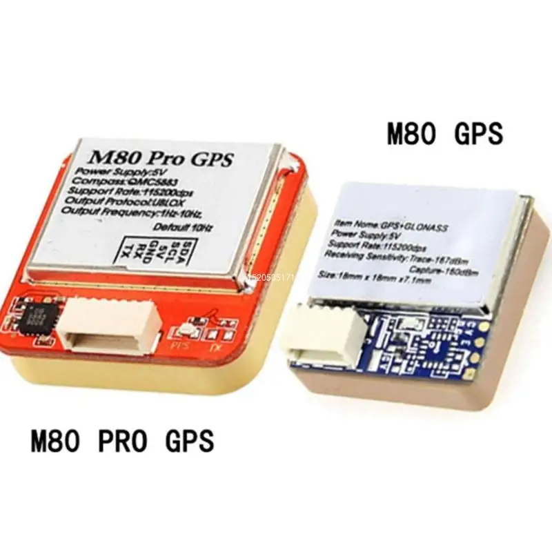 25mm x 25mm x 8.3mm HGLRC M80 /M80PRO GPS GLONASS-GALILEO QZSS-SBAS-BDS QMC5883 Compass-5V Power For FPV-Drones Dropship