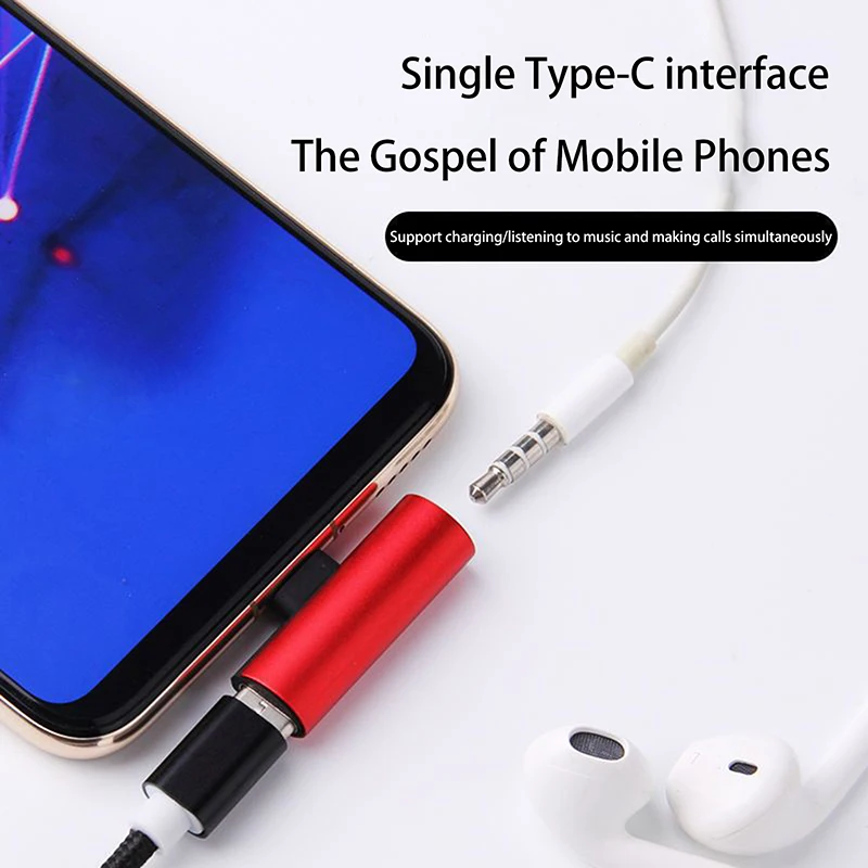 Multi Purpose Metal Splitter USB Type C To 3 5Mm Aux Jack Support Charging Music Call for Gaming Live Broadcast And Travel