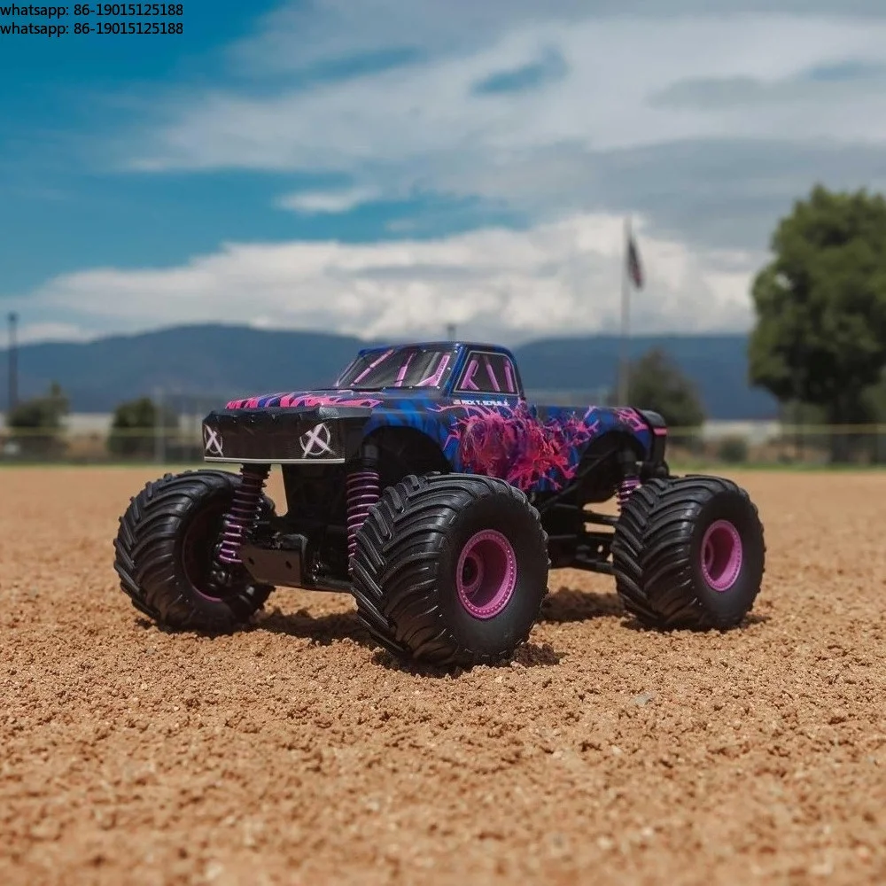 High-quality 1/16 ratio 4X4 RC monster truck RTR ready for operation, battery and charger available in purple, green, and red