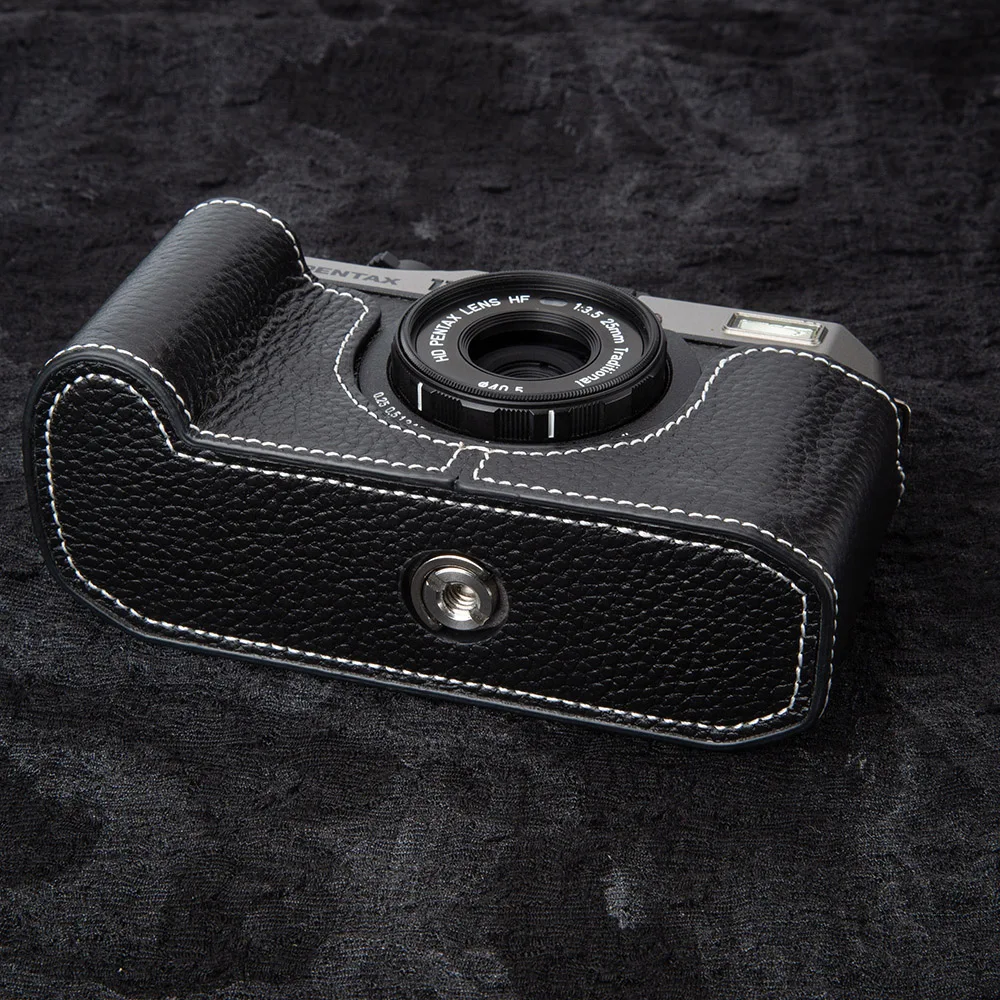 เคสหนังแท้สำหรับกล้อง Pentax 17/ES2/K1000/K2/SP/MX/Super A/ME/KP/Q10  แบบครึ่งตัว