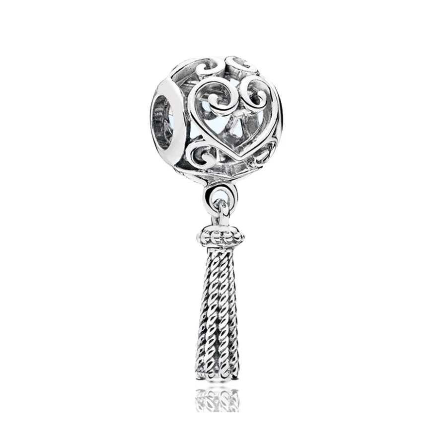 NOWOŚĆ Mały dom Latarnia Serce Klips i korona Dangle Charm Bead Fit Oryginalna bransoletka Pan 925 Sterling Silver Biżuteria DIY Prezent