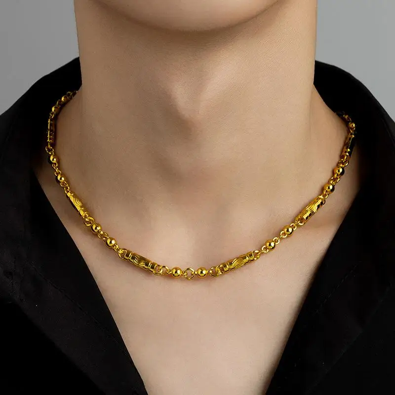 Gold Plated Alloy Chain Necklace Hypoallergenic Nickel Free Long Lasting Shine for Sensitive Skin Daily Wear Dinner Dates