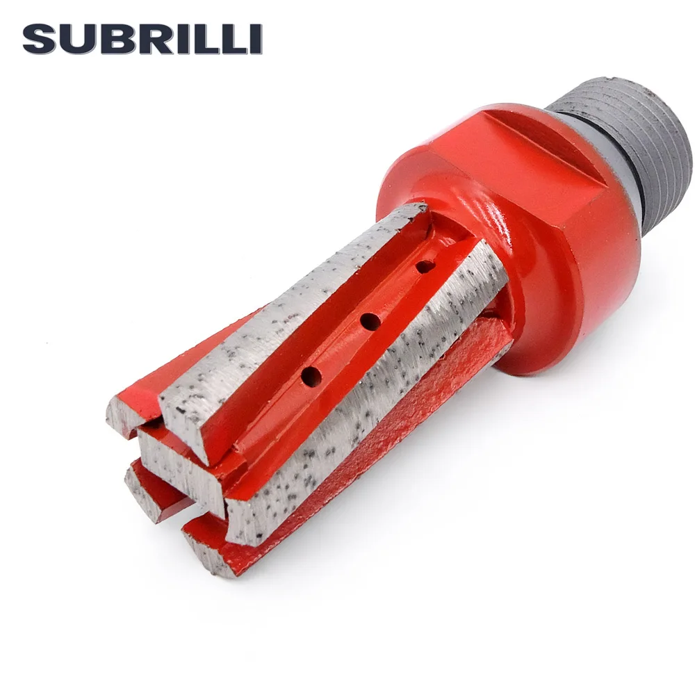 22 مللي متر الماس CNC إصبع بت حجر نحت القاطع بالوعة ثقب الحفر والطحن راوتر بت مع قطاعات شفرة بوتون