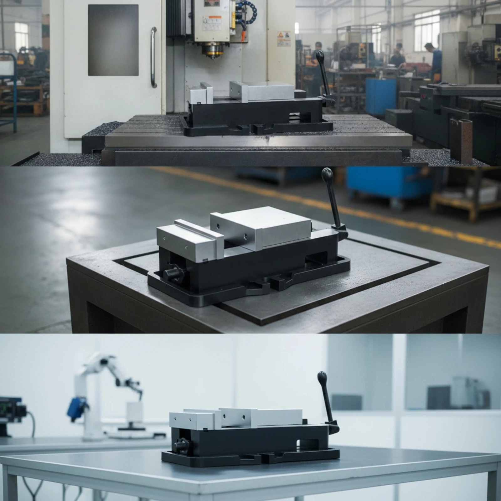 Precision Milling Machine Vise Accurate CNC Machine Vise Stable High Rigidity for Machinists, Workshops