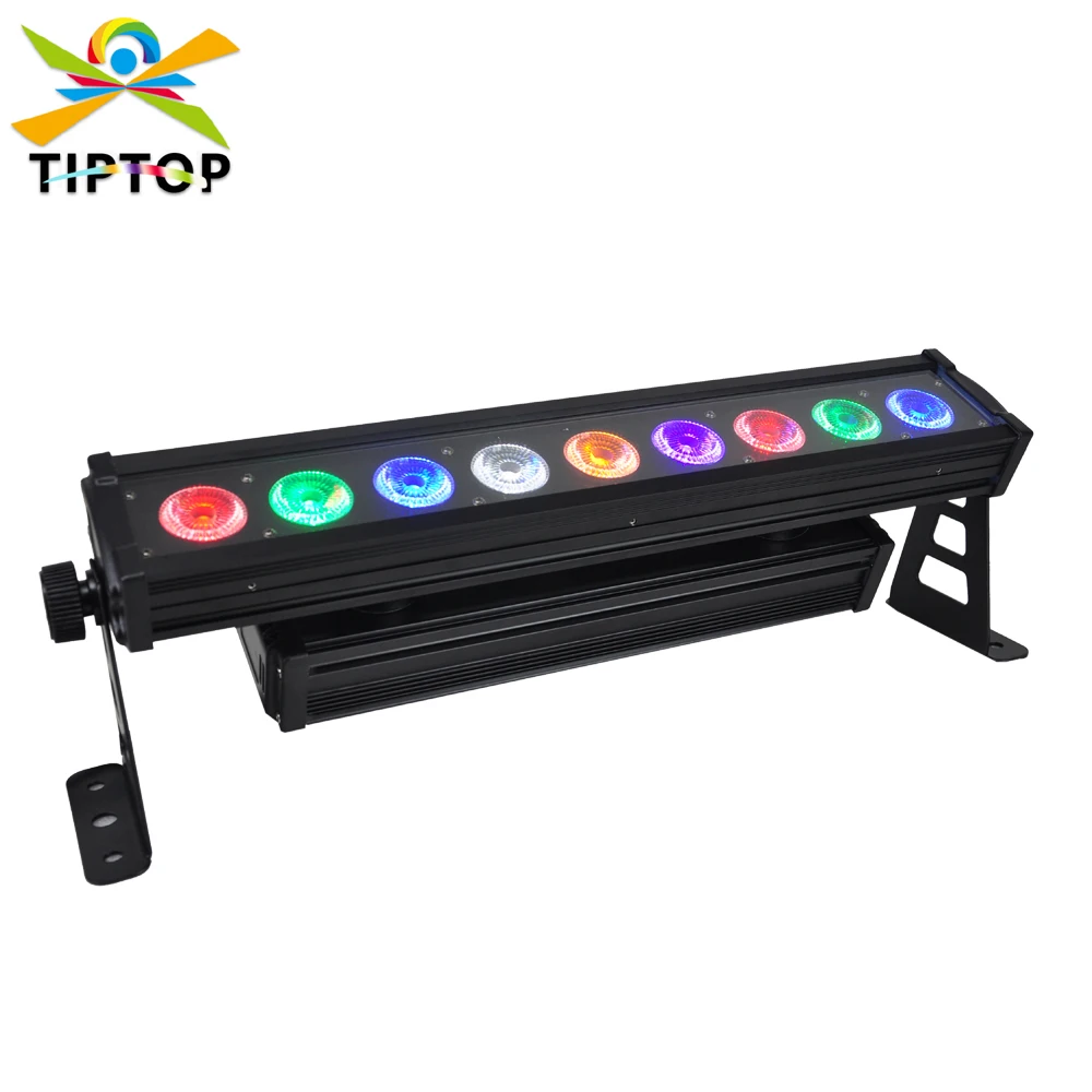 

Freeshipping 9x18W RGBWAP Pixel Non Waterproof Led Wall Waher Light 50cm Length DMX Control Amber Purple Wedding Flood Light