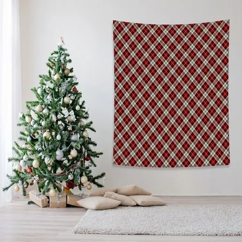 Henge Christmas Christmas Red Black Oblique Plaid Patterned Wall Cover image 5