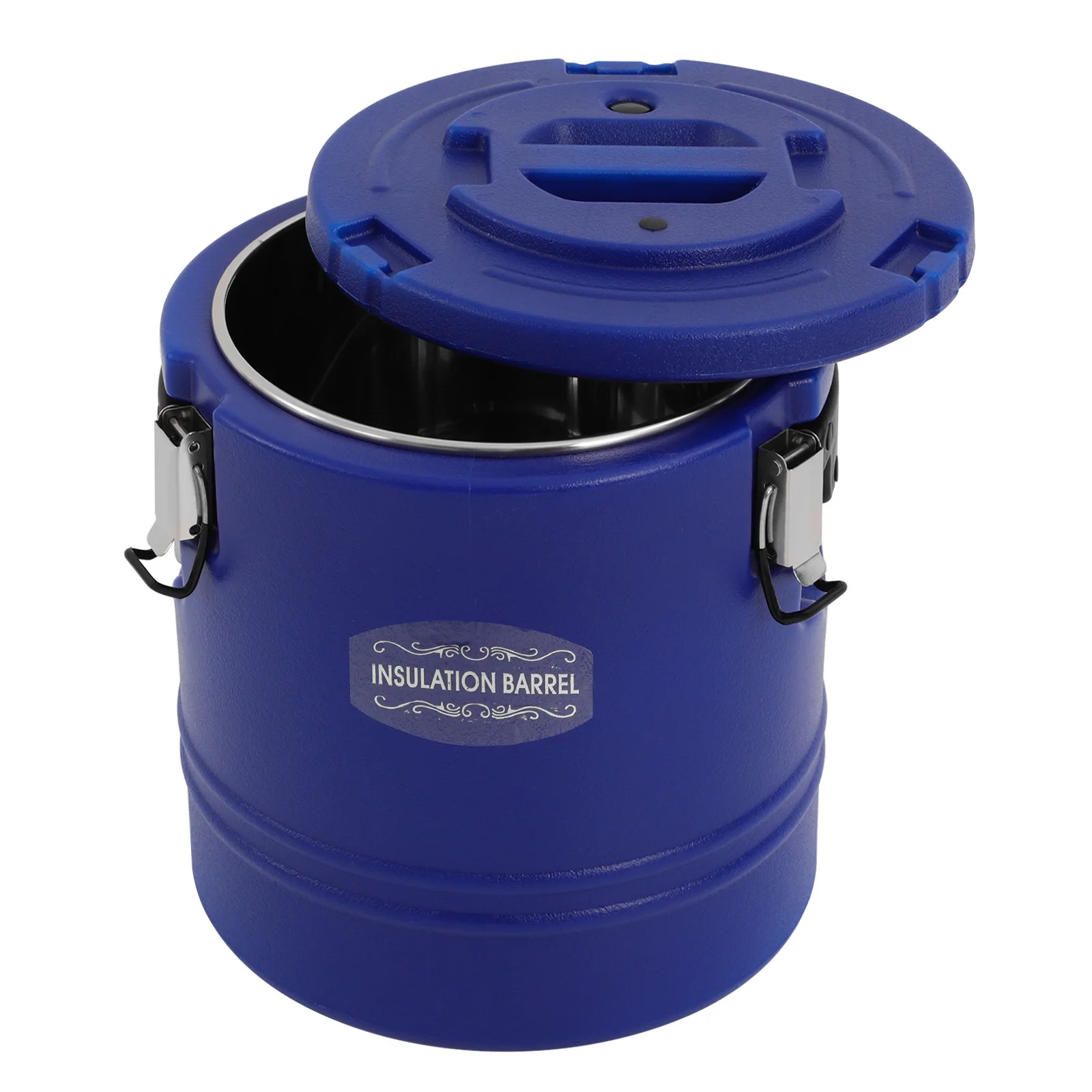 Blauer 15L/13,62 QT moderner isolierter Eimer, isolierter Suppenbehälter mit Deckel