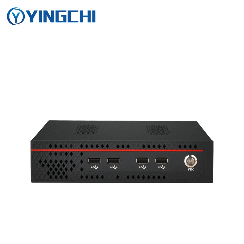 YINGCHI Mini PC HD VGA/DP Dual Display Core i3 10100 i5 12400 High-performance Home Office Win10 Small Desk Computer