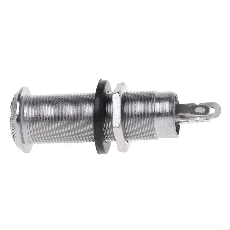 1pc Chrome Guitar Bass Cylinder Output Flush 1/4