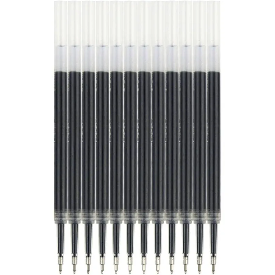 

Gel Ink Pen Refills Black 0.5mm Needle Point Smooth Writing 12 Pack for Retractable Click Gel Pens