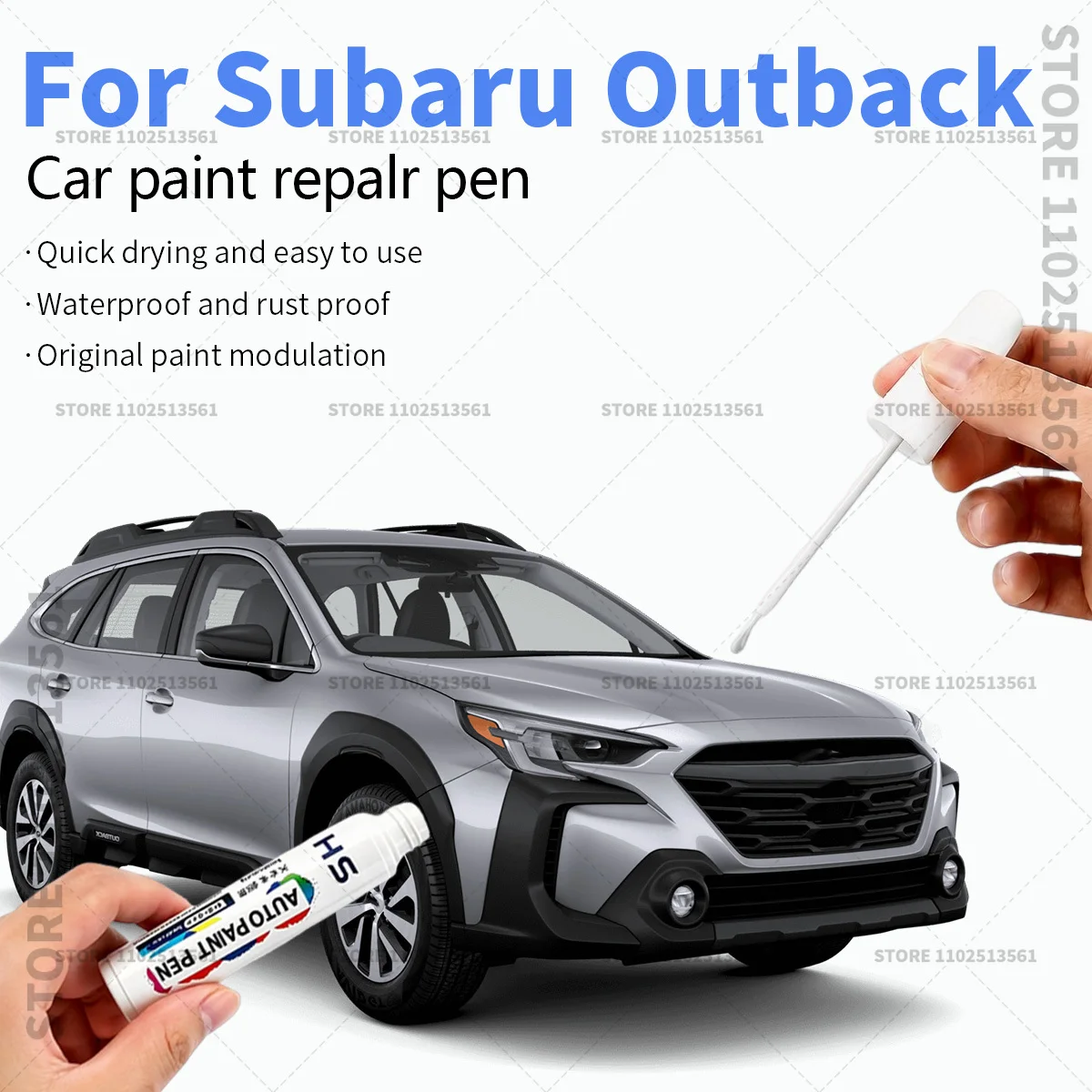 For Subaru Outback Professional Car Touch Up Paint Pen Scratch Repair Paint Brush for Automotive Paint Restoration White Black