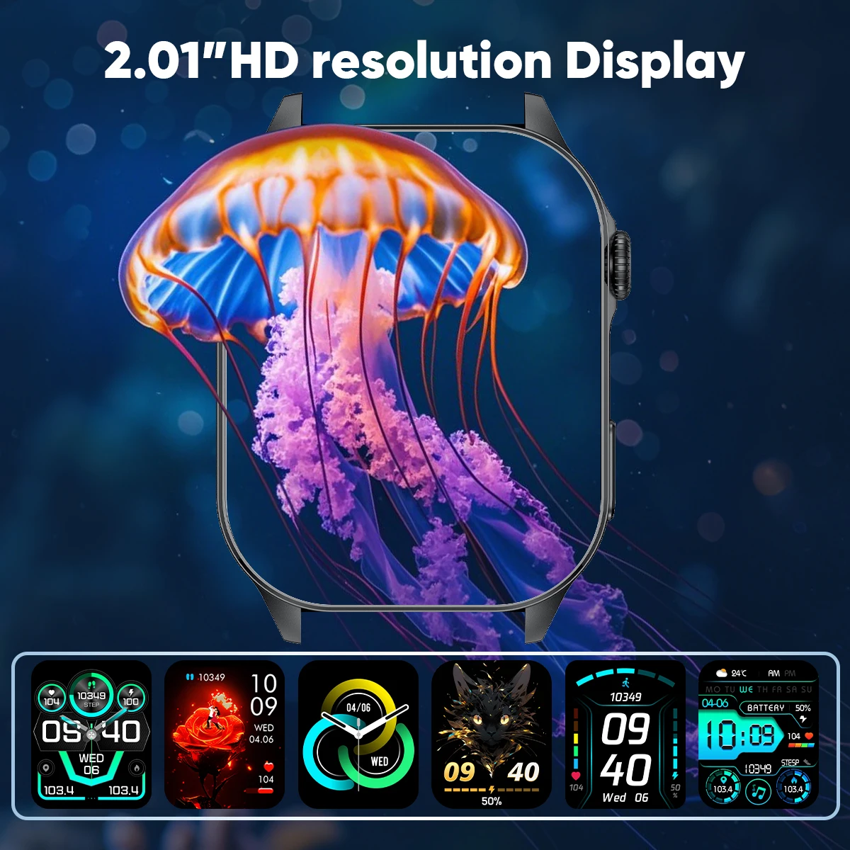 LIGE 2.01 นิ้วสมาร์ทนาฬิกาผู้ชายบลูทูธโทรสัมผัสเต็มรูปแบบ AI เสียงกันน้ำเลดี้ของขวัญกีฬาฟิตเนสสมาร์ทวอทช์สำหรับแอนดรอยด์ ไอโอเอส