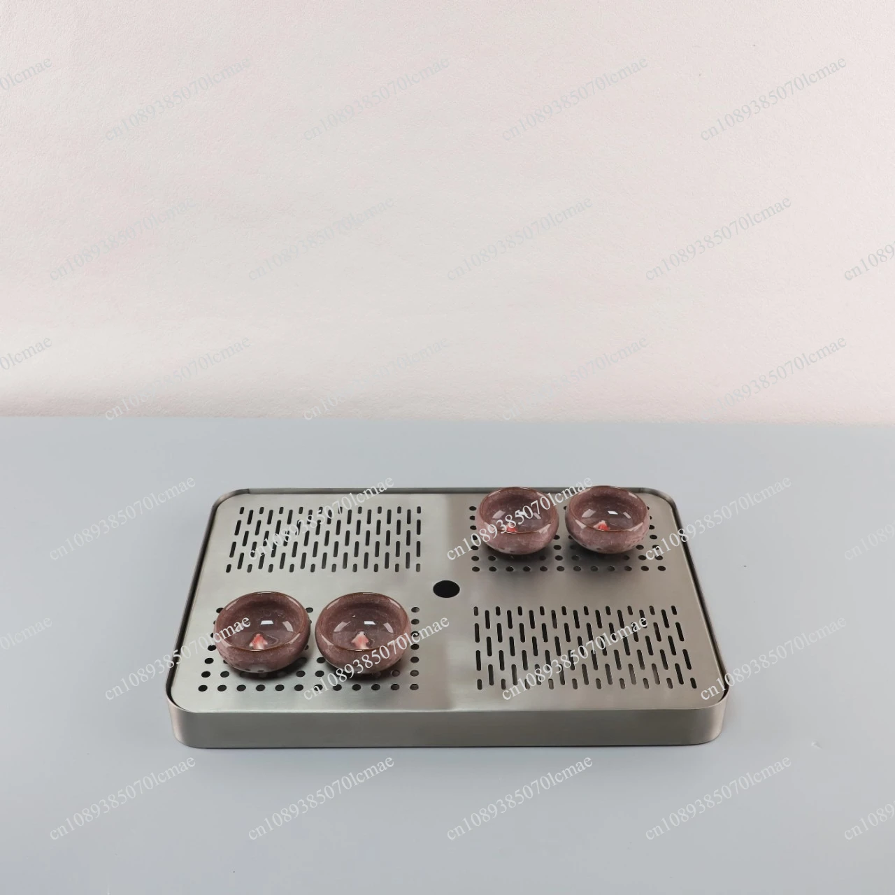 Tea Tray Tea Table Water Storage Type Dry Brewing Table Stainless Steel Drain Tray Sea