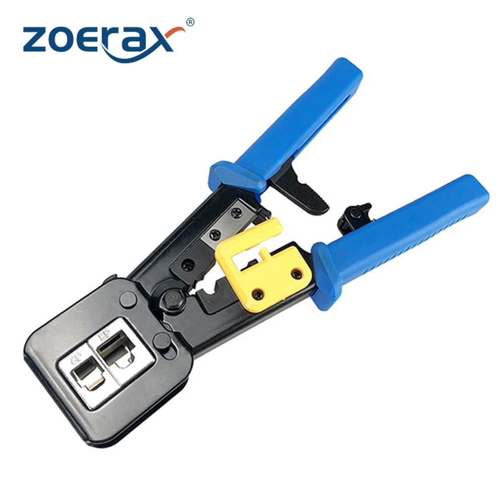 ZoeRax RJ45 Cat6/5e/5 crimper hand network tools pliers RJ12 cat5 cat6 8p8c Cable Stripper pressing clamp tongs
